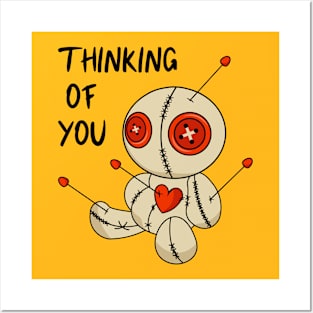 Thinking of you. Voodoo doll. Posters and Art